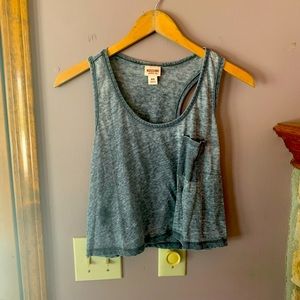 Dark gray crop tank